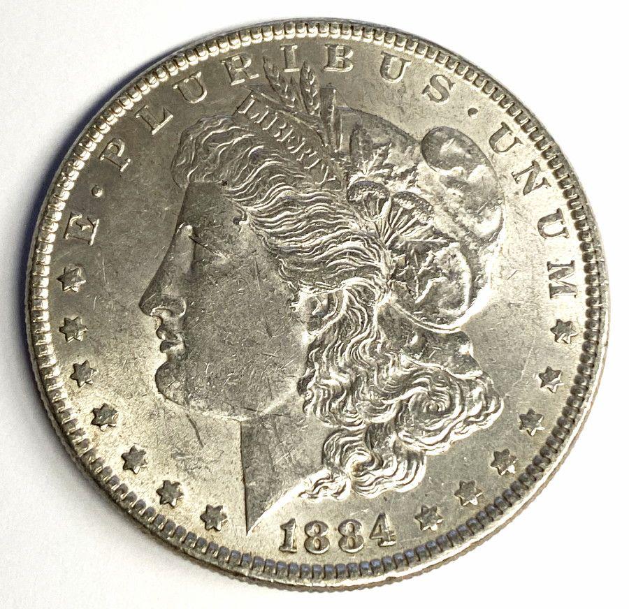 1884-P MORGAN SILVER DOLLAR MS60+ (1 of 5)