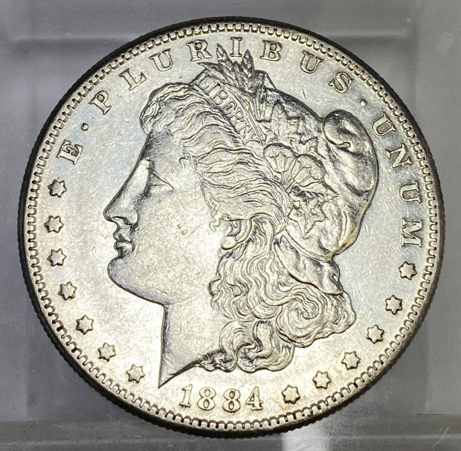 1884-S MORGAN SILVER DOLLAR AU55 (1 of 4)