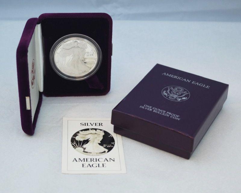FIRST YEAR PROOF 1986 AMERICAN SILVER EAGLE (1 of 3)