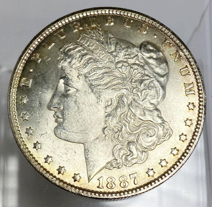 BEAUTIFUL 1887-O MORGAN SILVER DOLLAR MS63 (1 of 6)