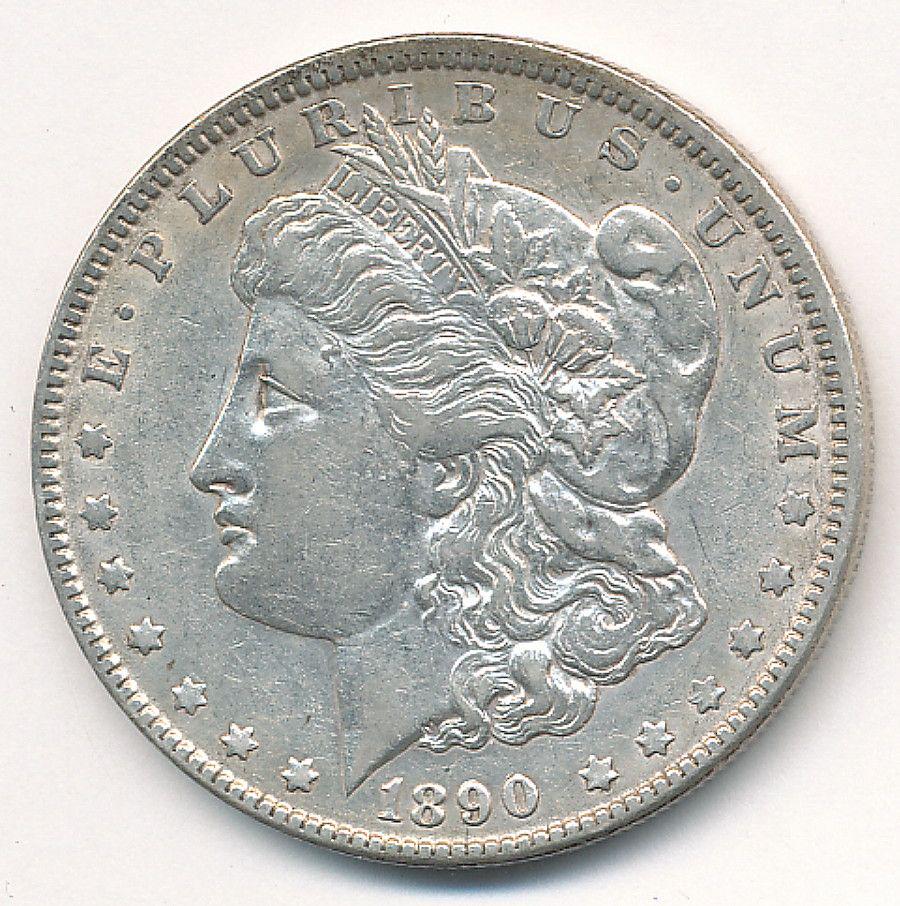 1890 MORGAN SILVER DOLLAR AU (1 of 3)