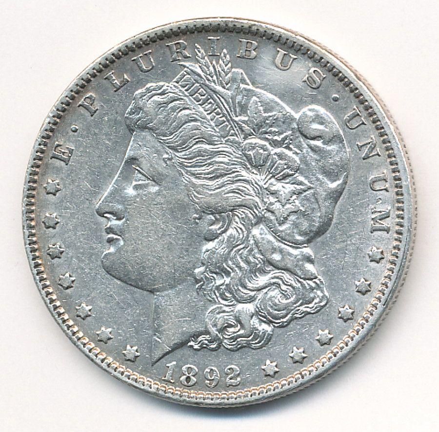 1892 MORGAN SILVER DOLLAR AU (1 of 3)