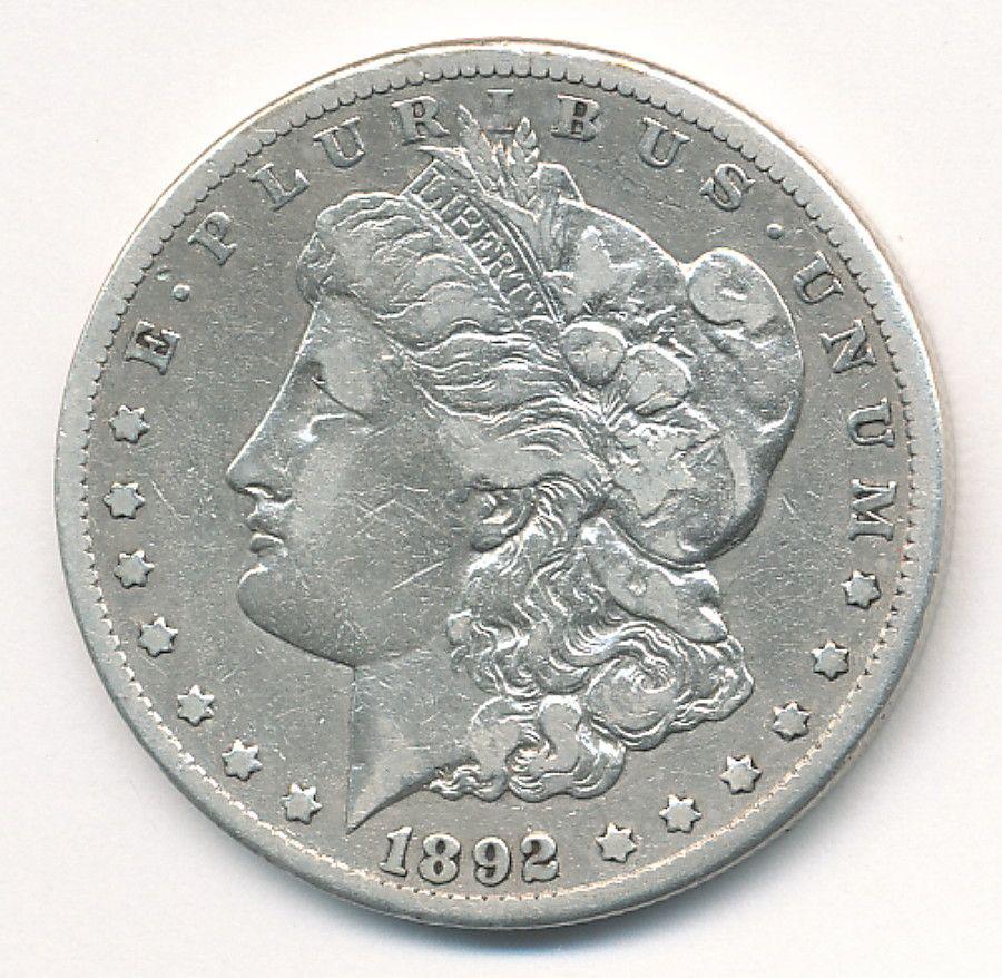 1892-CC CARSON CITY MORGAN SILVER DOLLAR VF (1 of 3)