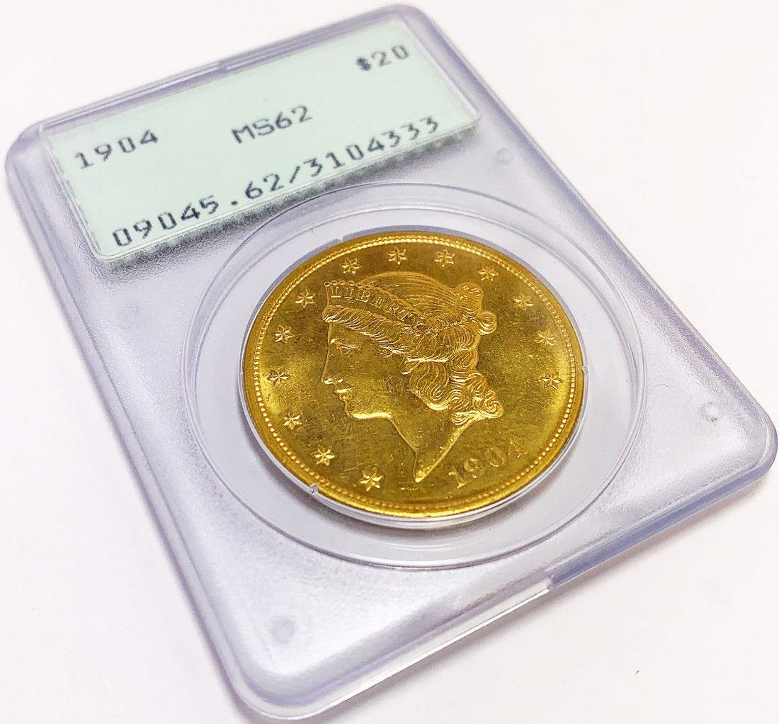 1ST YR OLD PCGS $20 GOLD LIB NOW PROOF LIKE: WINNER SHALL RECEIVE THE EXACT COIN SHOWN HERE.