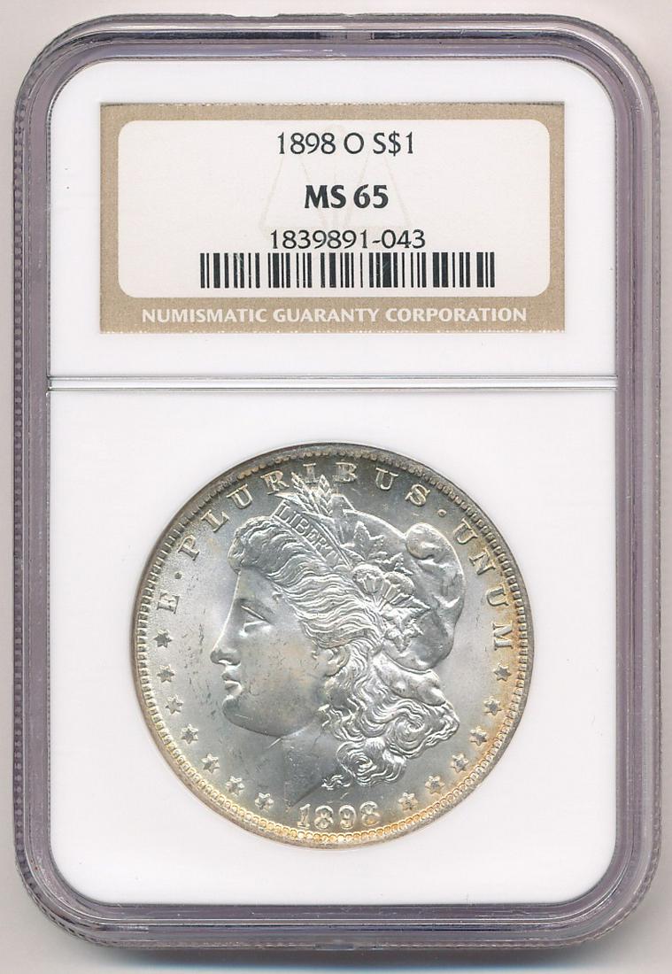 1898-O NGC MS65 MORGAN SILVER DOLLAR: OUR OLD FRIEND BOB HAS BEEN A CUSTOMER THROUGH MY COIN COMPANY FROM BACK SINCE THE OPENING OF OUR LOCATION AND GOING BACK WELL INTO THE LAST CENTURY. BOB HAS ASSEMBLED A COMPLETE MORGAN SILVER DOLLAR