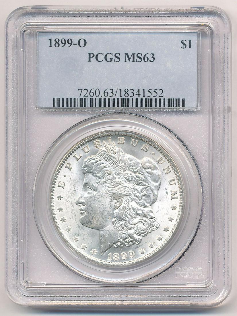 1899-O PCGS MS63 MORGAN SILVER DOLLAR: OUR OLD FRIEND BOB HAS BEEN A CUSTOMER THROUGH MY COIN COMPANY FROM BACK SINCE THE OPENING OF OUR LOCATION AND GOING BACK WELL INTO THE LAST CENTURY. BOB HAS ASSEMBLED A COMPLETE MORGAN SILVER DOLLAR