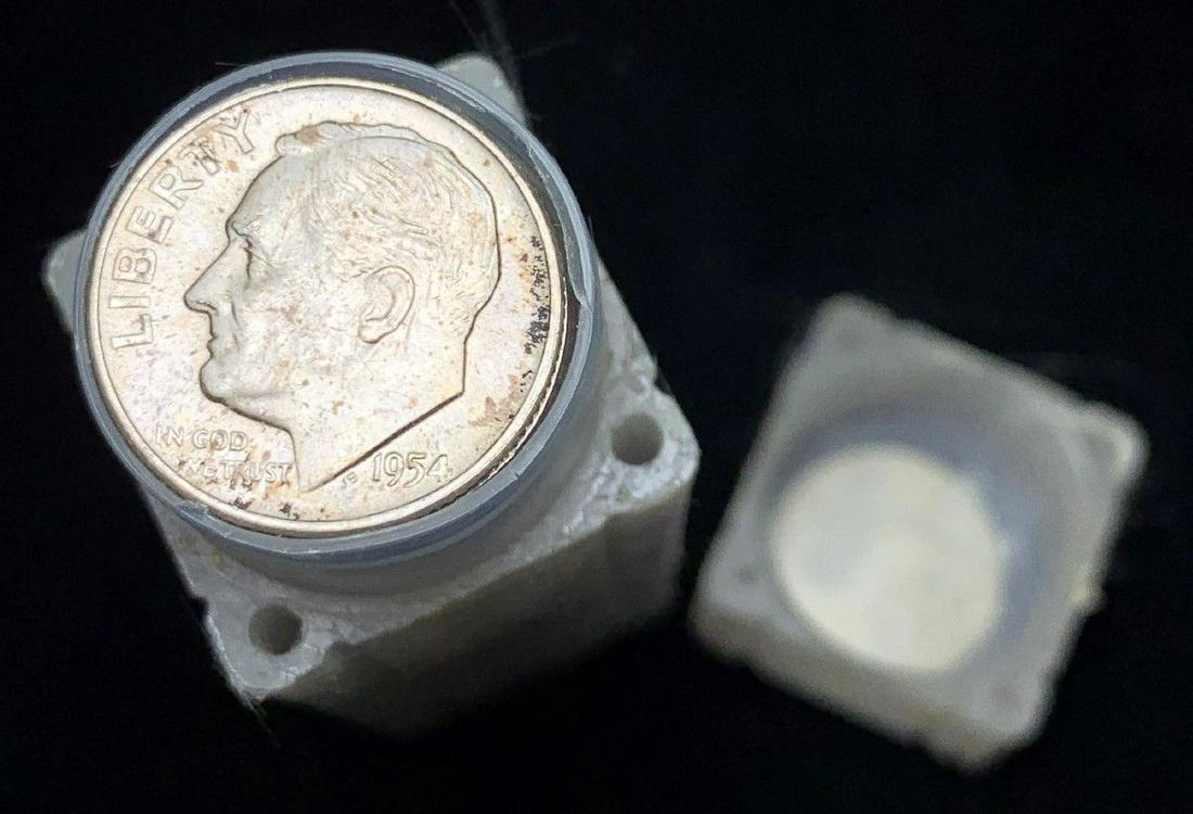 BU ROLL (50) COINS MINT 1954-D 90% SILVER DIMES: WINNER SHALL RECEIVE THE EXACT (50) COINS SHOWN HERE