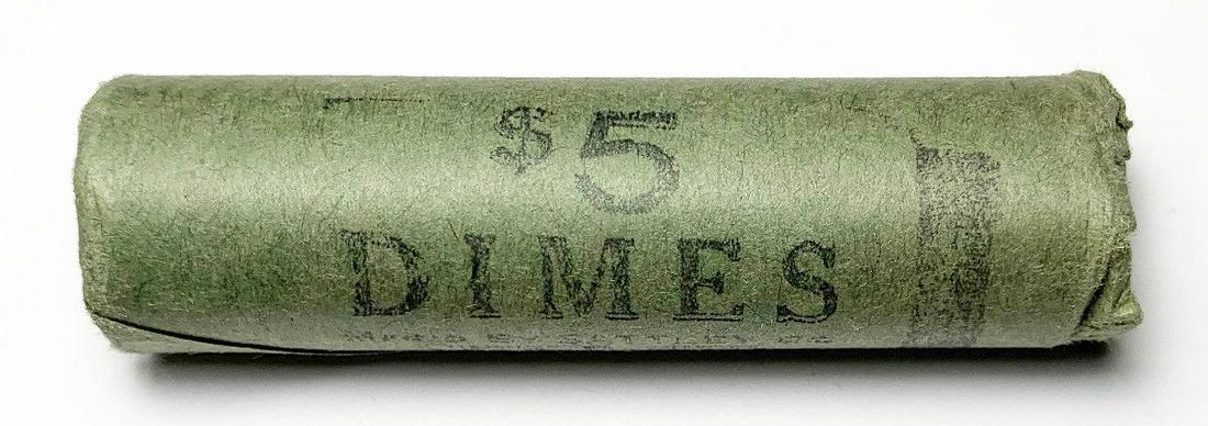 BU ROLL (50) COINS MINT 1964-D 90% SILVER DIMES: WINNER SHALL RECEIVE THE EXACT (50) COINS SHOWN HERE