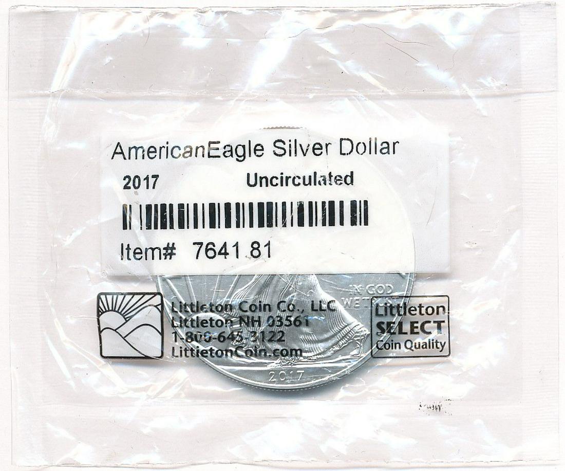MS69 SILVER EAGLE 2017: WINNER SHALL RECEIVE THE EXACT COIN SHOWN HERE