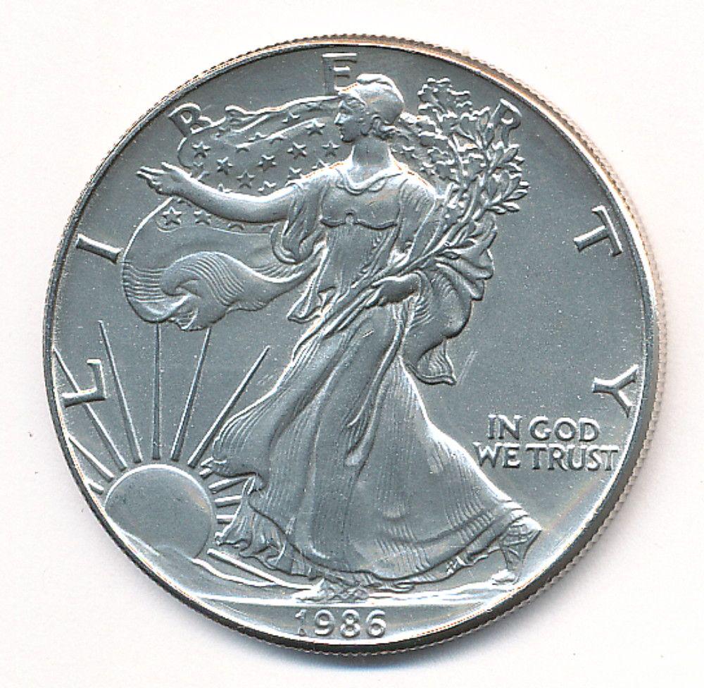 1986 AMERICAN SILVER EAGLE MS69: WINNER SHALL RECEIVE THE EXACT COIN SHOWN HERE