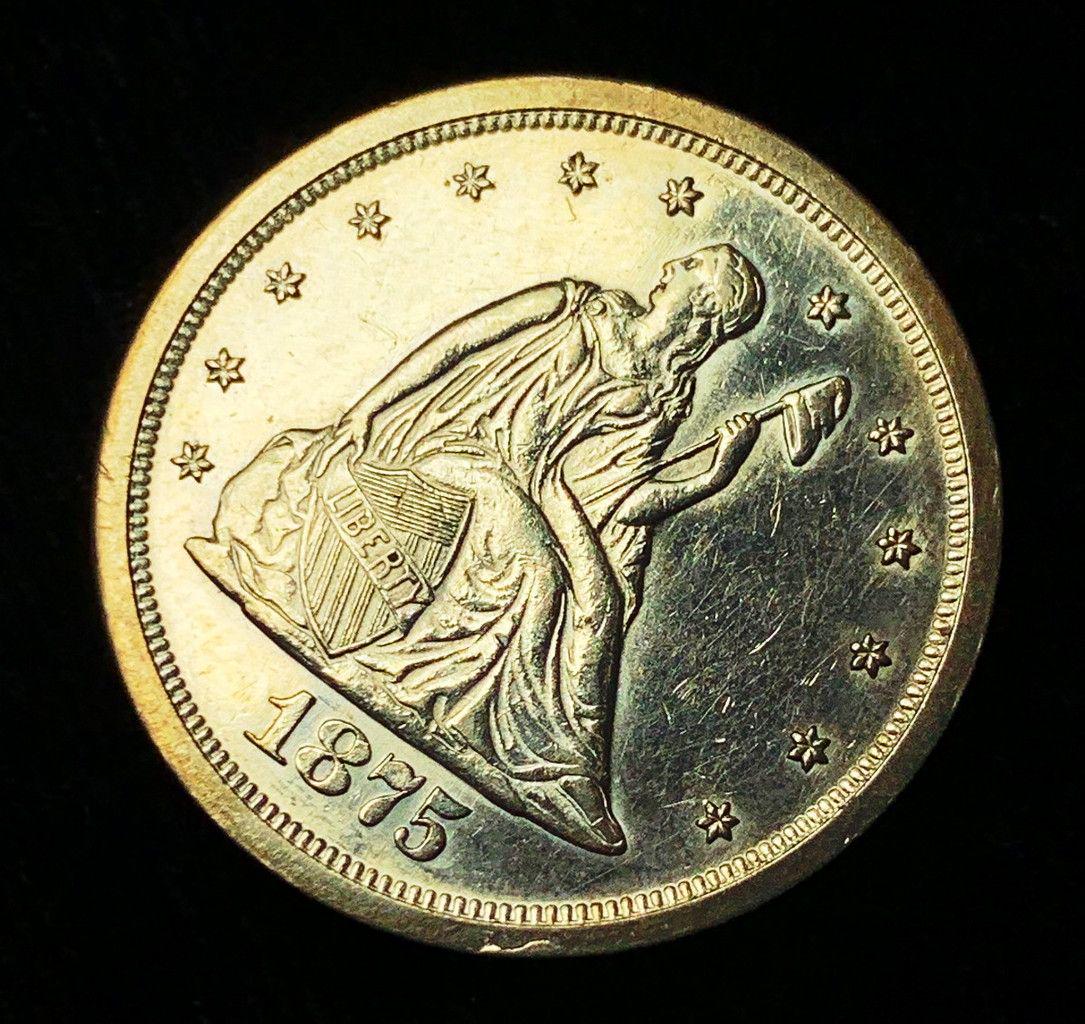 POSSIBLY 5TH KNOWN? PROOF LIKE 1875-S 20C MS64: BY ORDER OF THE CONSIGNOR THIS COIN IS TO BE SOLD UNCERTIFIED. IT COMES TO US WITH THE BELIEF THAT IT IS THE FINEST KNOWN IN THE WORLD FROM THE CONSIGNOR. OUR GRADE OF THIS COIN IS MS64 PROOF LIKE. OU