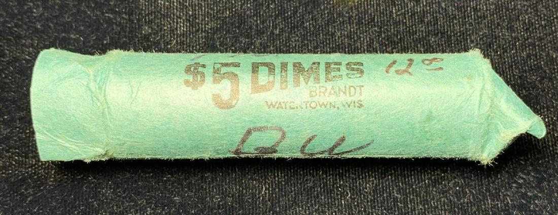 BU ROLL (50) COINS MINT 1961-D 90% SILVER DIMES: WINNER SHALL RECEIVE THE EXACT (50) COINS SHOWN HERE