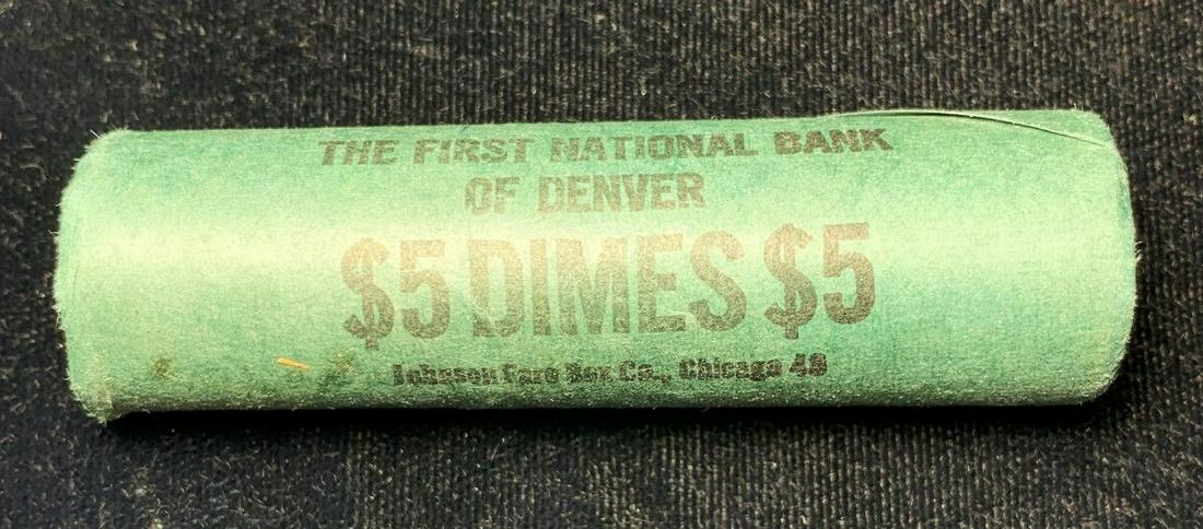 BU ROLL (50) COINS MINT 1961-D 90% SILVER DIMES: WINNER SHALL RECEIVE THE EXACT (50) COINS SHOWN HERE