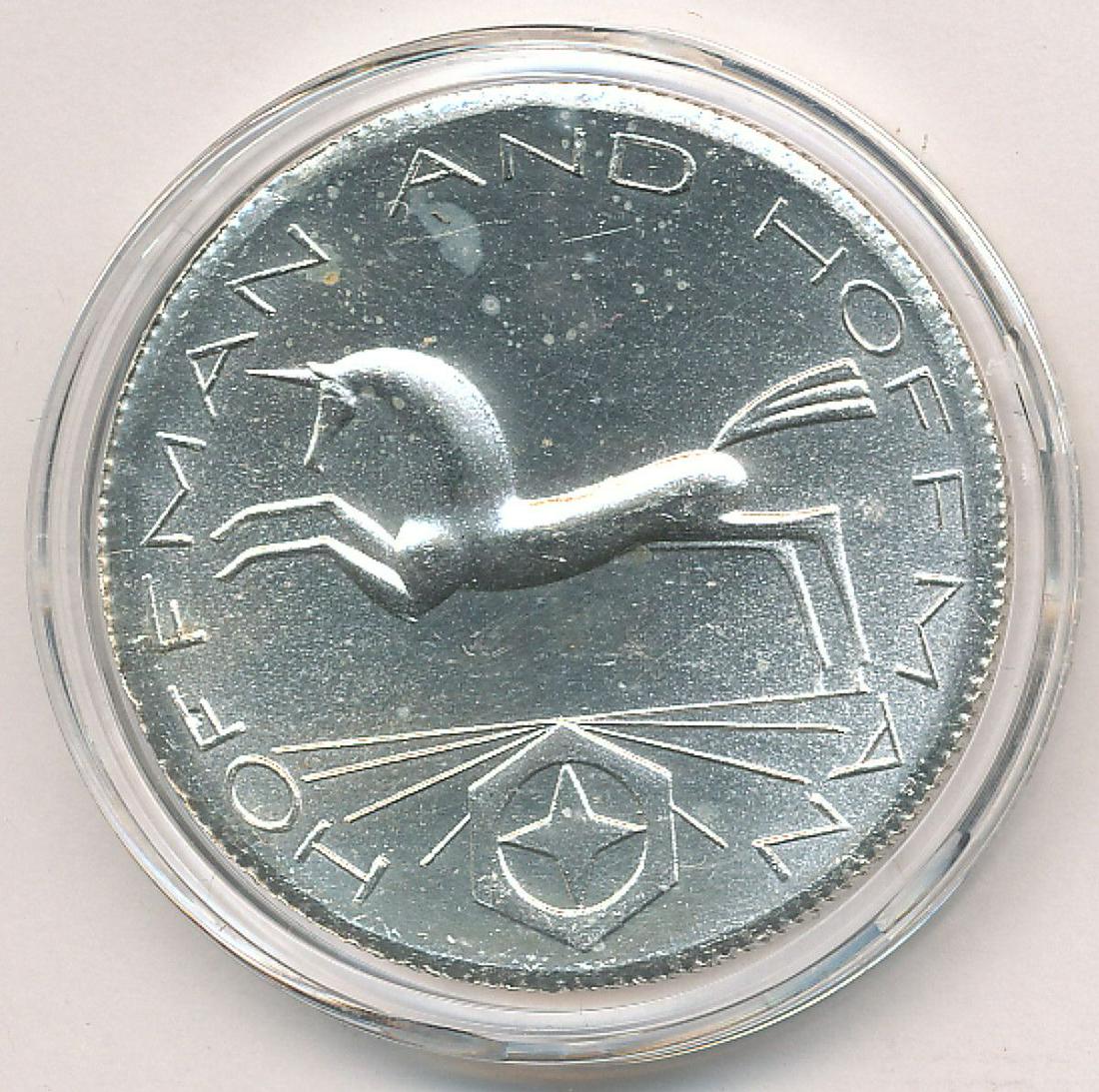 1981 HOFFMAN AND HOFFMAN 1 OZ .999 SILVER ROUND: WINNER SHALL RECEIVE THE EXACT COIN SHOWN HERE