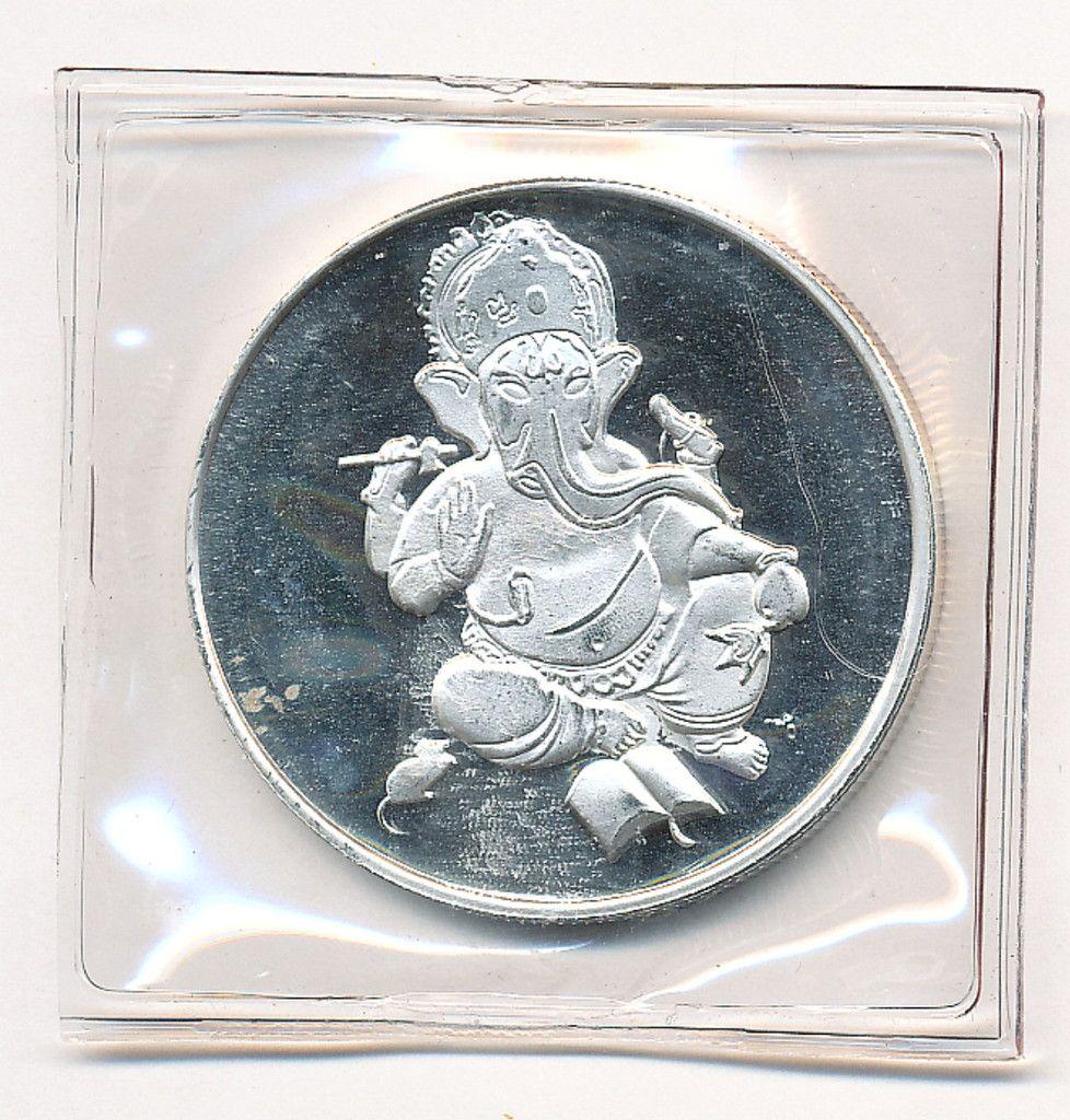 2012 GANESHA BUDDHIST 1 TROY OZ. .999 FINE SILVER ROUND: 2012 GANESHA INDIA HINDU BIDDHIST 1 TROY OUNCE .999 FINE SILVER ROUNDWINNER SHALL RECEIVE THE EXACT COIN SHOWN HERE