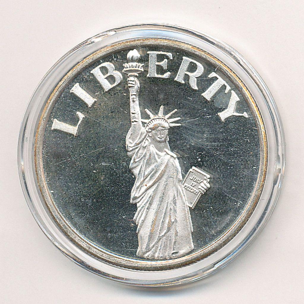 STATUE OF LIBERTY 1 OUNCE .999 SILVER ROUND: WINNER SHALL RECEIVE THE EXACT COIN SHOWN HERE