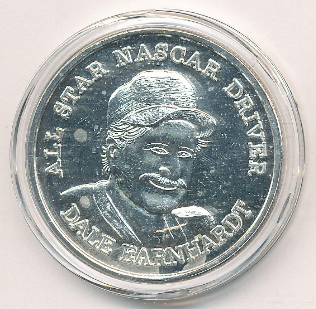 RARE 1 OUNCE SILVER DALE EARNHARDT: WINNER SHALL RECEIVE THE EXACT COIN SHOWN HERE