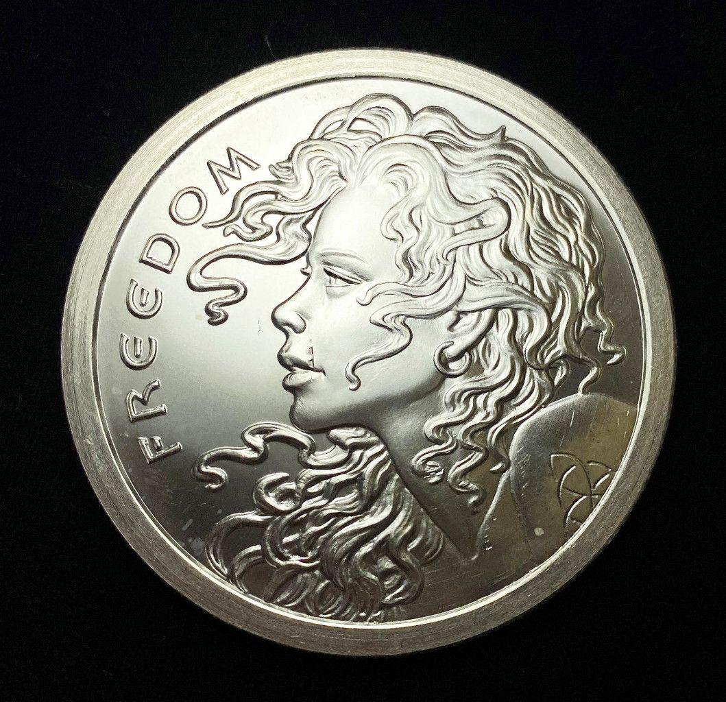 2014 SUPER RARE 5 OUNCE SILVER SHIELD FREEDOM GIRL: WINNER SHALL RECEIVE THE EXACT COIN SHOWN HERE