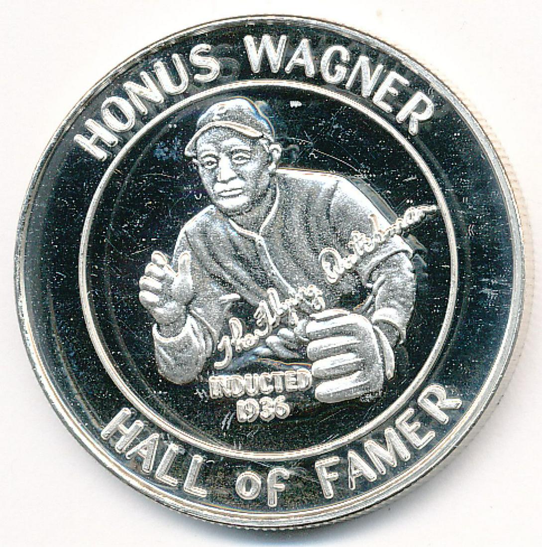 RARE 1 OZ SILVER HONUS WAGNER HALL OF FAMER 1936: WINNER SHALL RECEIVE THE EXACT COIN SHOWN HERE