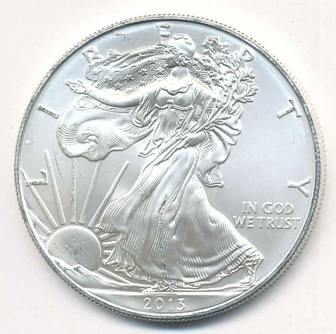 2013 1 OZ AMERICAN SILVER EAGLE: WINNER SHALL RECEIVE THE EXACT COIN SHOWN HERE