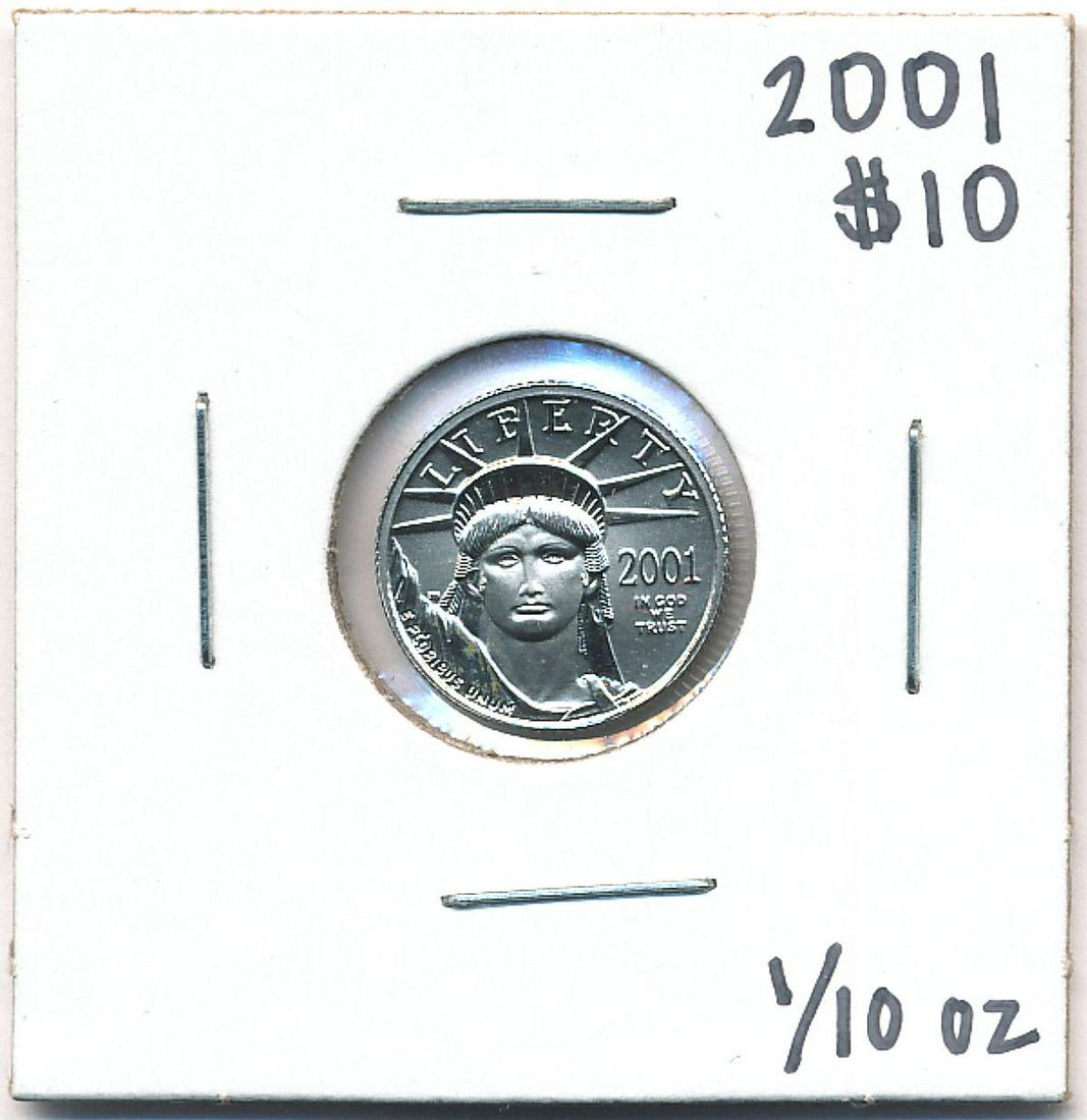 1/10 OZ AMERICAN PLATINUM EAGLE: WINNER SHALL RECEIVE THE EXACT COIN SHOWN HERE