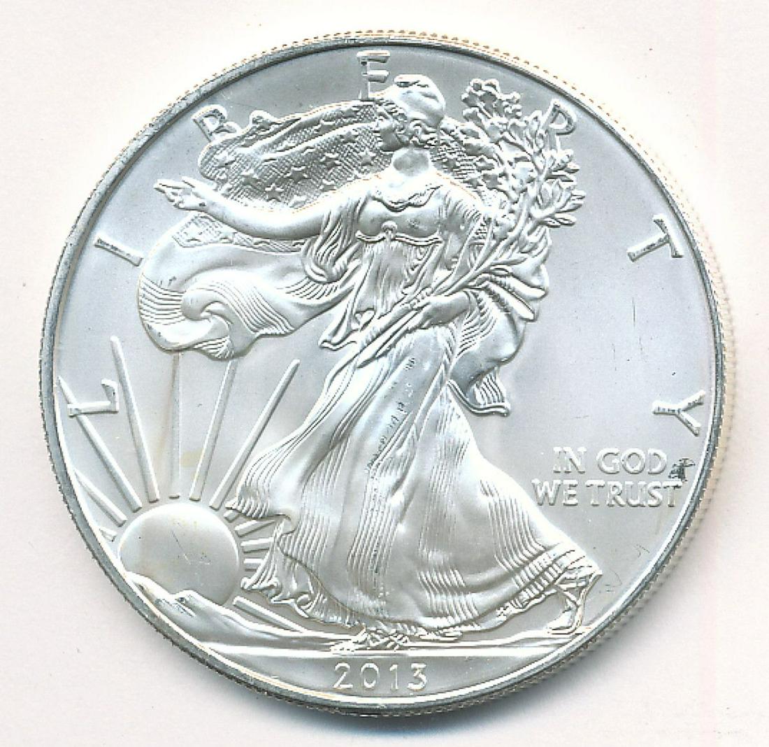 2013 1 OZ AMERICAN SILVER EAGLE: WINNER SHALL RECEIVE THE EXACT COIN SHOWN HERE