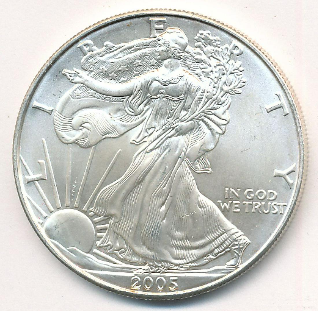 2005 1 OZ AMERICAN SILVER EAGLE: WINNER SHALL RECEIVE THE EXACT COIN SHOWN HERE