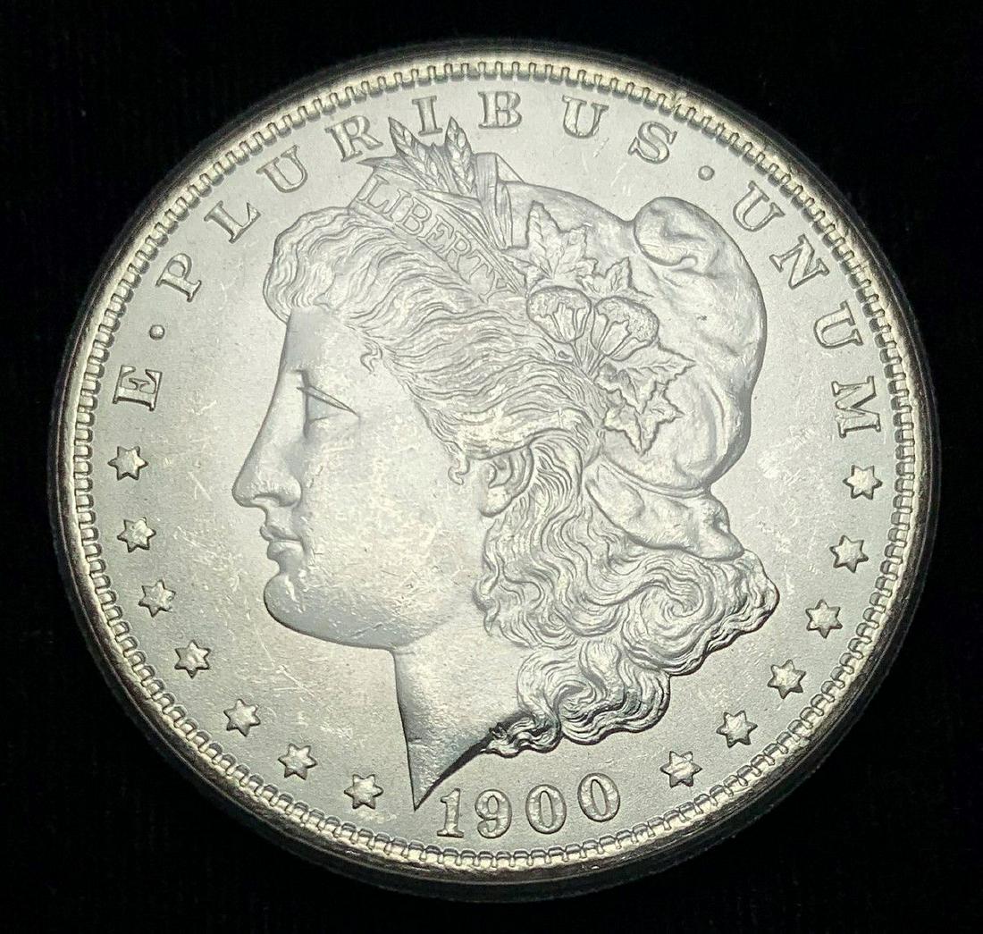 1900-S MS65 MORGAN SILVER DOLLAR: ANOTHER FRESH, FRESH, FRESH!!!!! MORGAN DOLLAR DEAL FROM YOUR FRIENDS HERE AT COINS & AUCTIONS SINCE 1994!BY ORDER OF THE CONSIGNOR, NONE OF THESE COINS ARE TO BE SOLD GRADED, THEY ARE ALL TO BE SOLD