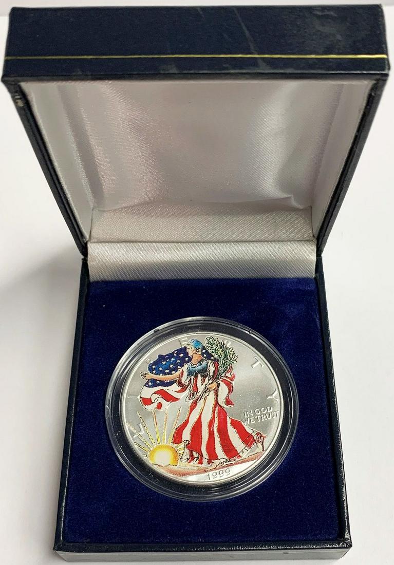 1999 COLORIZED PATRIOTIC AMERICAN SILVER EAGLE (1 of 4)