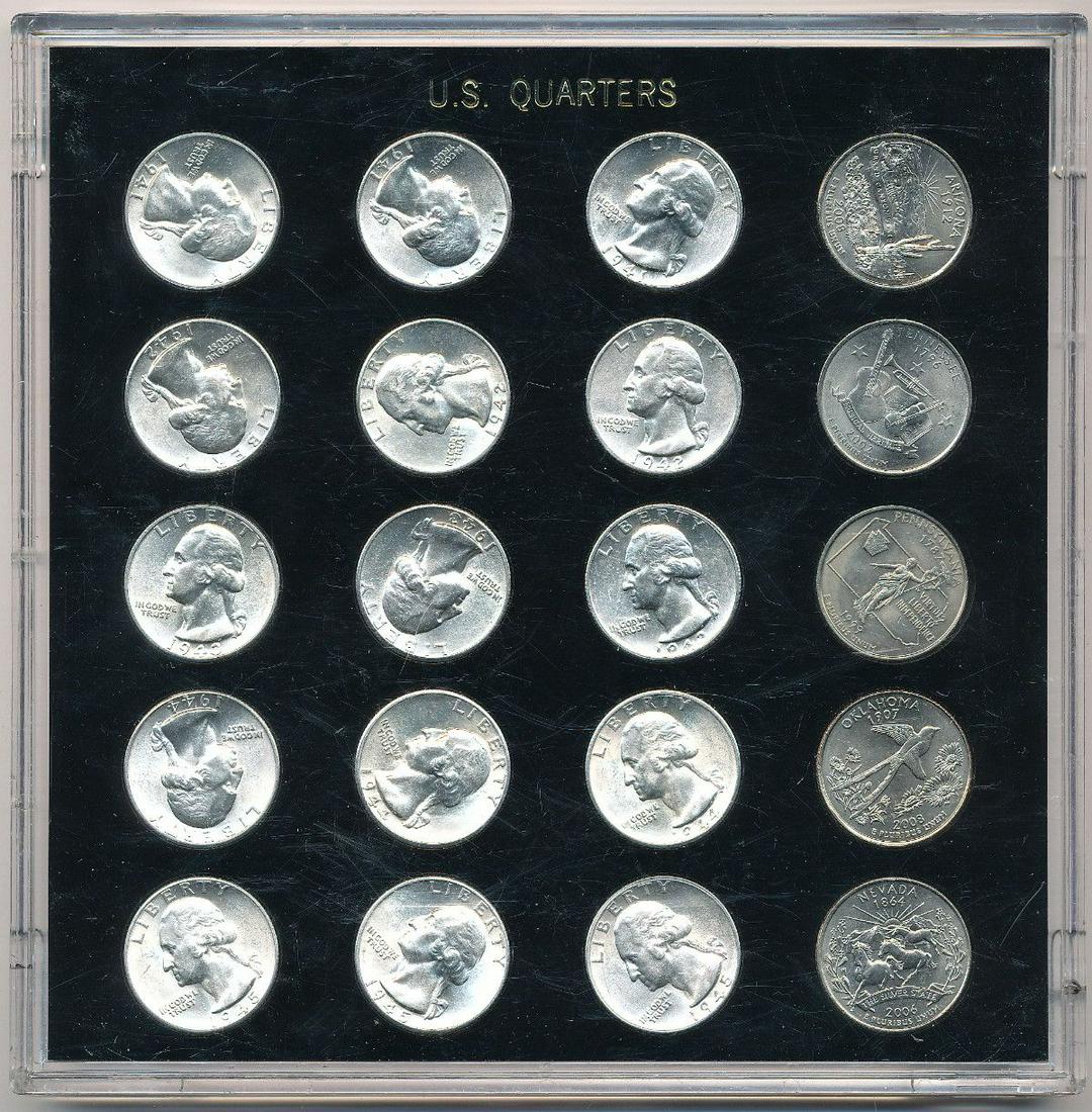 MINT CONDITION WASHINGTON QUARTERS 1941-1945 (1 of 2)