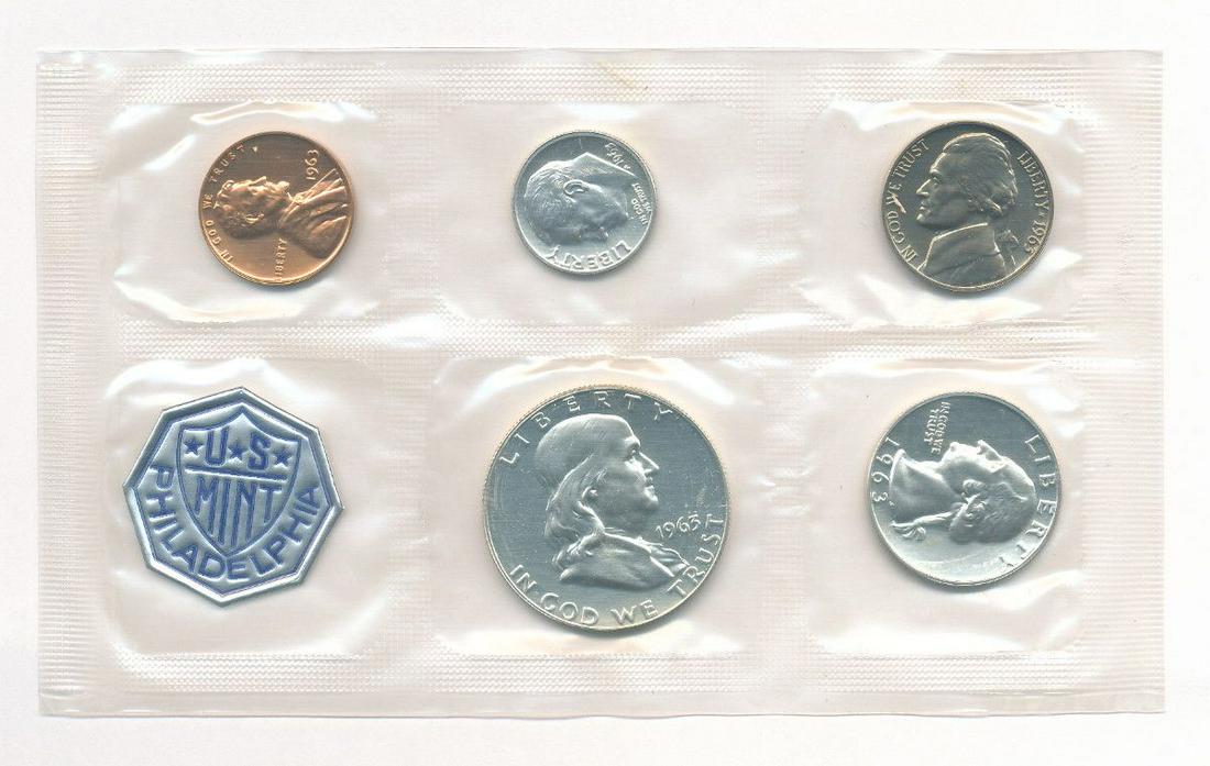 GENUINE U.S. MINT PROOF SET- 1963 (1 of 5)
