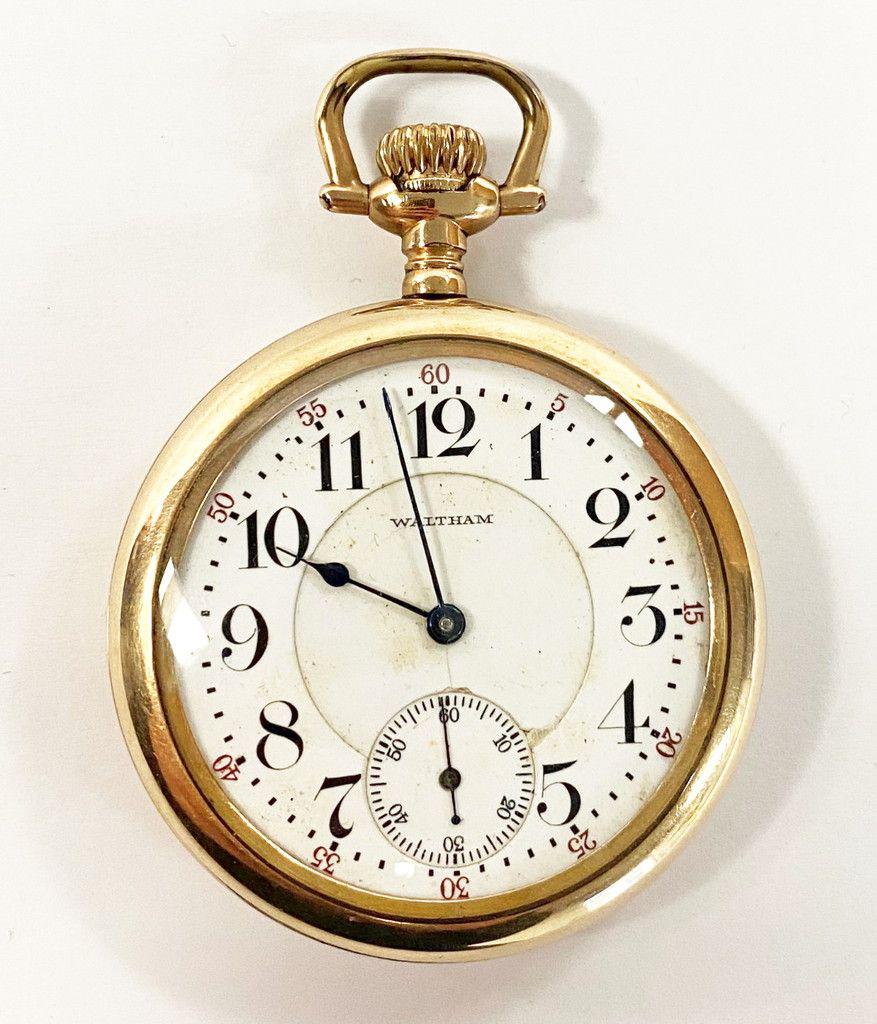 SIZE 18 WALTHAM POCKET WATCH SERIAL #24725 (1 of 13)