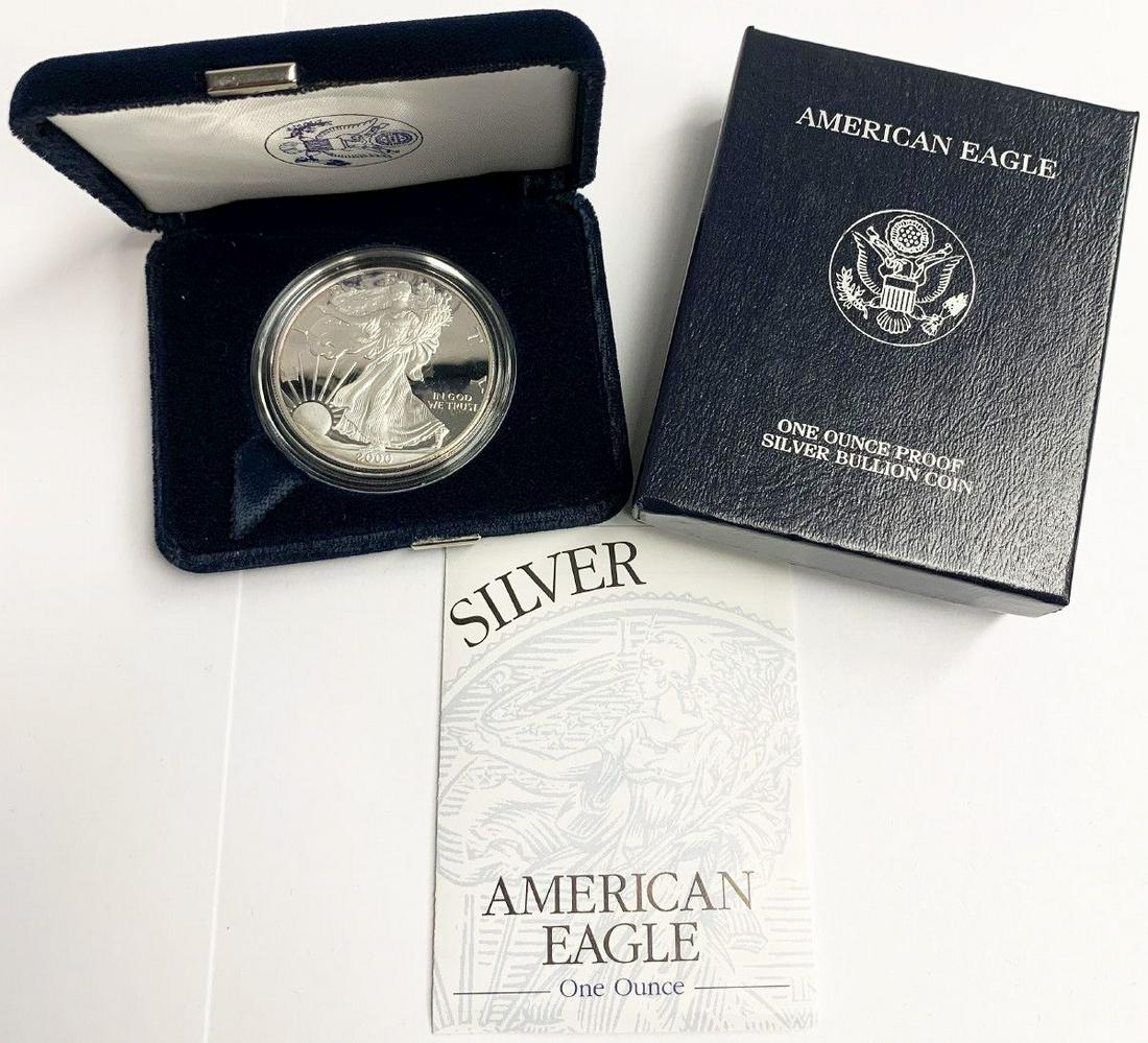 2000 PROOF SILVER EAGLE PROOF 69 OGP (1 of 6)