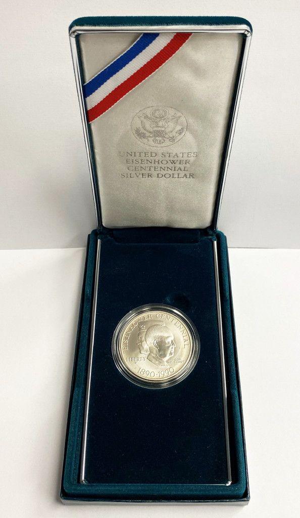 1990 UNITED STATES EISENHOWER CENTENNIAL SILVER DOLLAR (1 of 4)