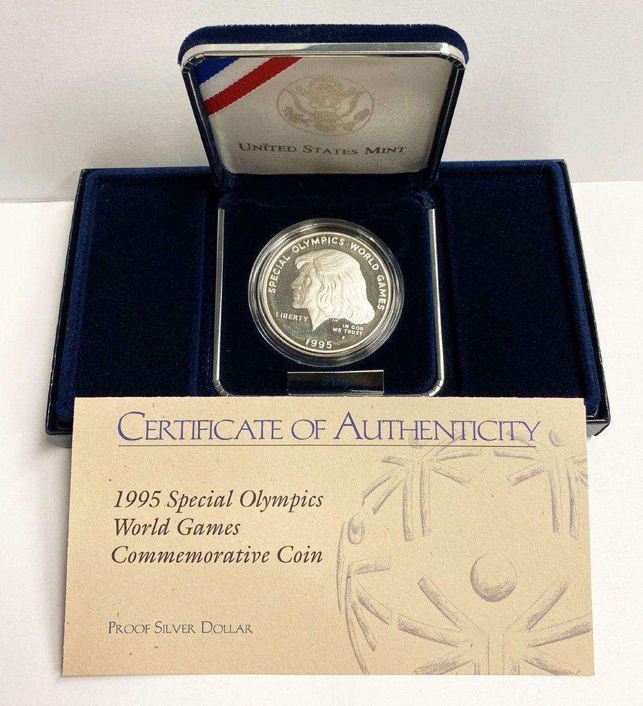 1995 SPECIAL OLYMPICS WORLD GAMESUS PROOF SILVER DOLLAR (1 of 4)