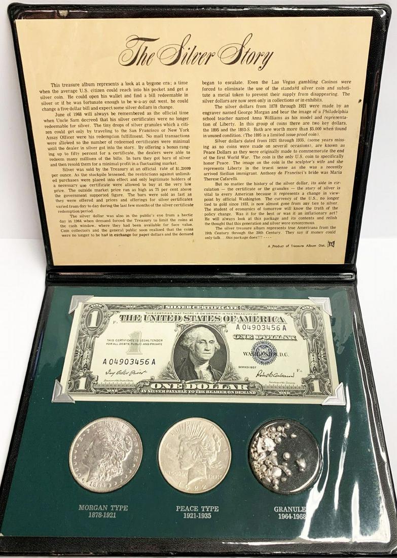 THE SILVER STORY COLLECTION ALBUM + SILVER DOLLARS ETC (1 of 8)