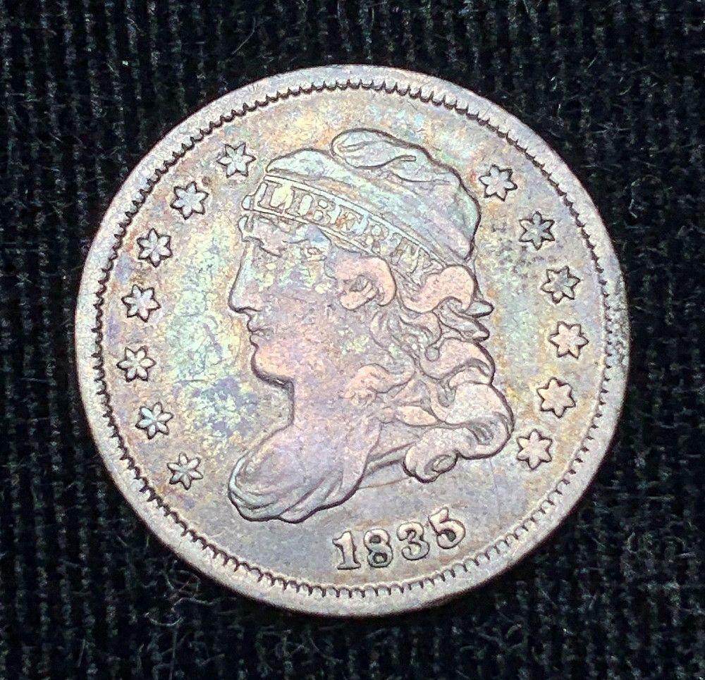 1835 CAPPED BUST HALF DIME VF (1 of 2)