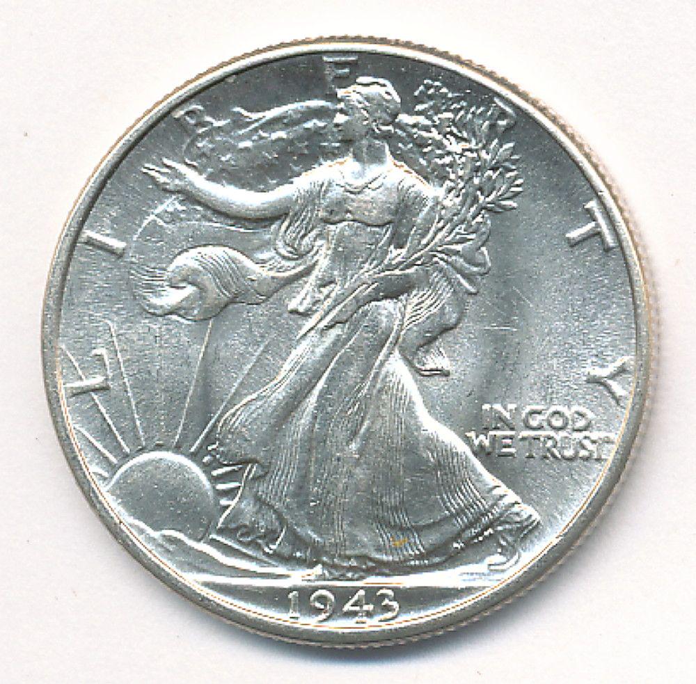 AU+ 1943 WALKING LIBERTY 50C (1 of 2)
