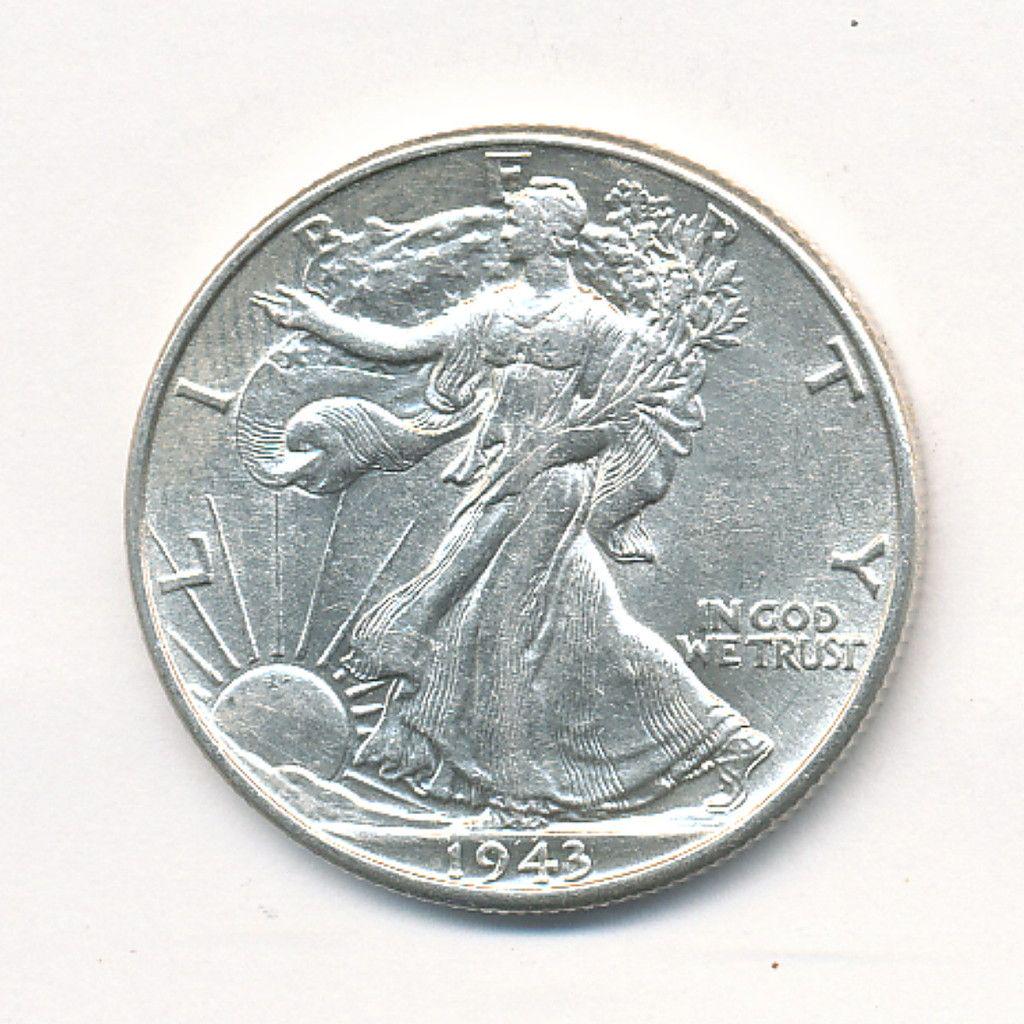 AU+ 1943 WALKING LIBERTY 50C (1 of 2)