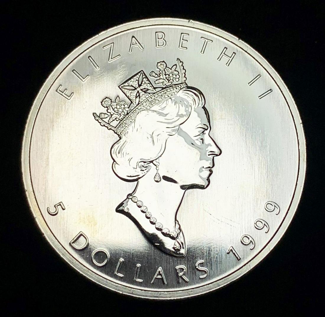 1999 1 OZ SILVER CANADIAN MAPLE LEAF (1 of 2)