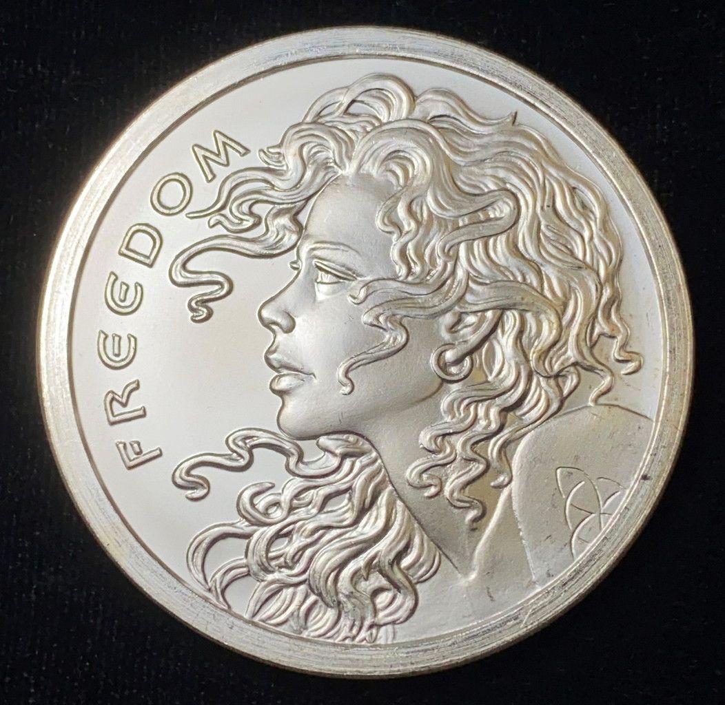 2015 FREEDOM GIRL 2 OUNCE .999 SILVER ROUND (1 of 2)