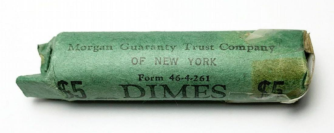 BU ROLL (50) COINS MINT 1956-P 90% SILVER DIMES: WINNER SHALL RECEIVE THE EXACT (50) COINS SHOWN HERE