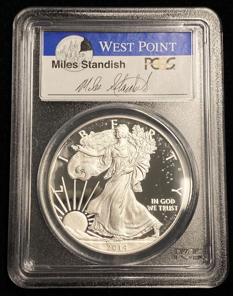 2014-W ASE 1ST STRIKE PCGS PR69 DCAM MILES STANDISH SIG (1 of 2)