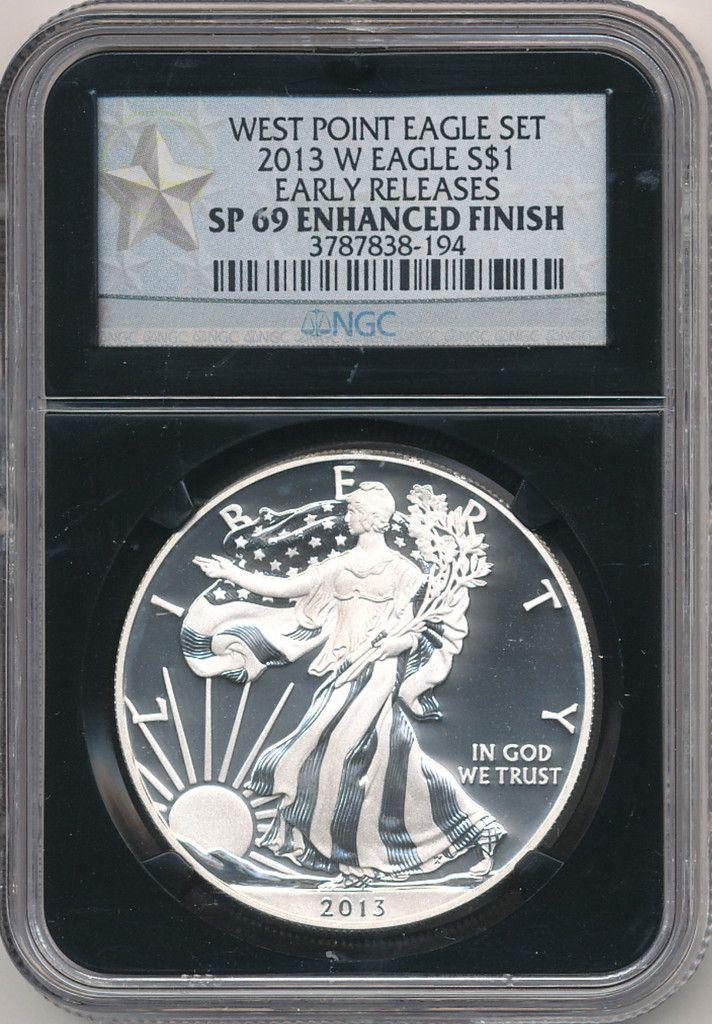 2013-W SILVER EAGLE E.R. NGC SP69 ENHANCED FINISH (1 of 2)
