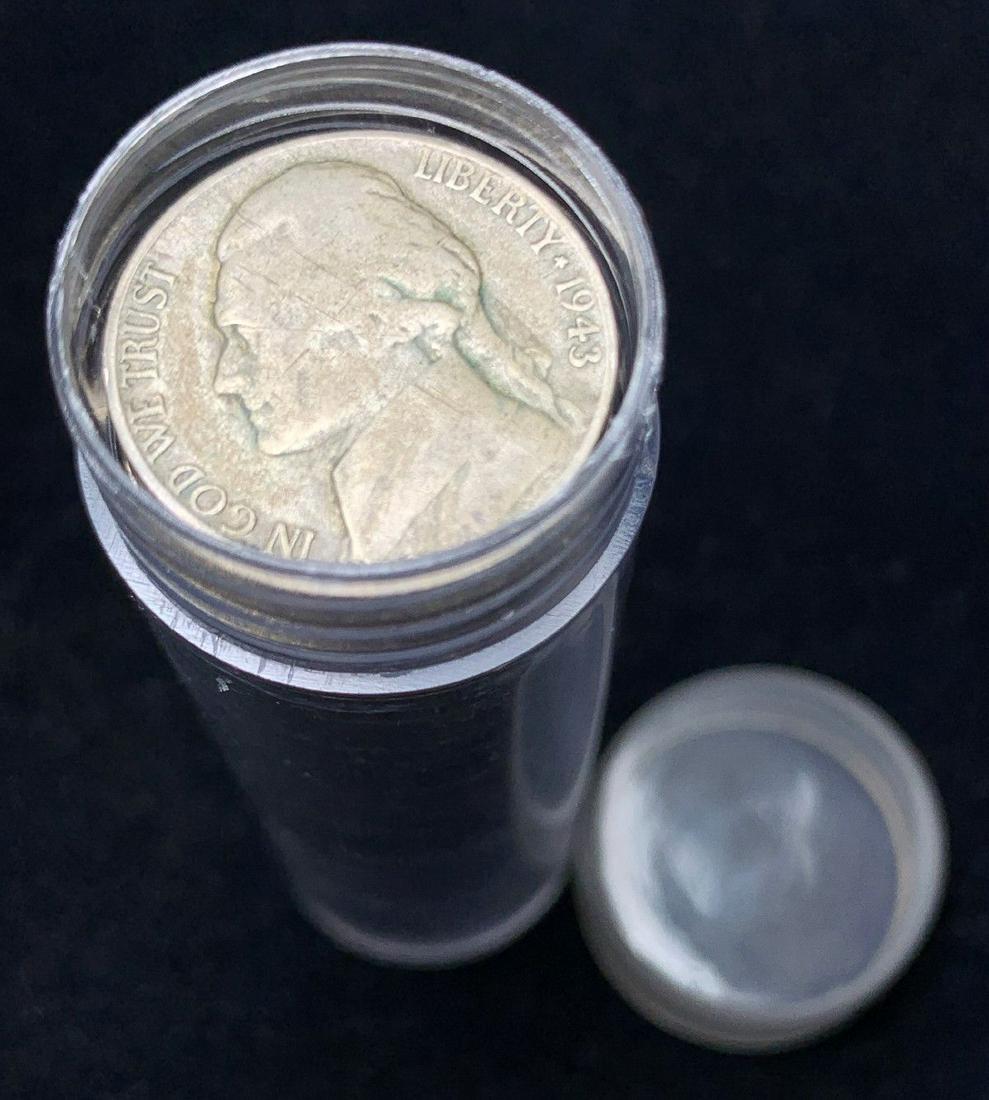 ROLL (40 COINS) WORLD WAR 2 SILVER 5C NICKELS: WINNER SHALL RECEIVE THE EXACT (40) COINS SHOWN HERE