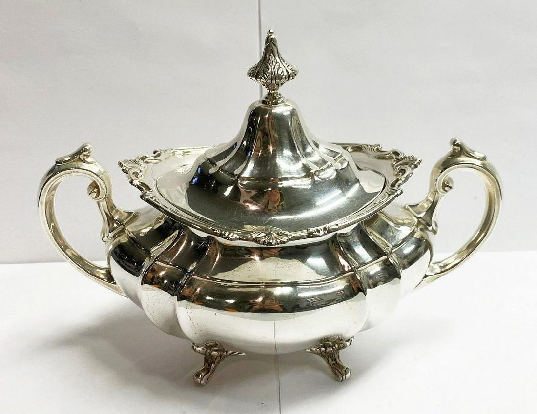 HAMPTON COURT STERLING SILVER SUGAR BOWL 484.7 GRAMS (1 of 8)