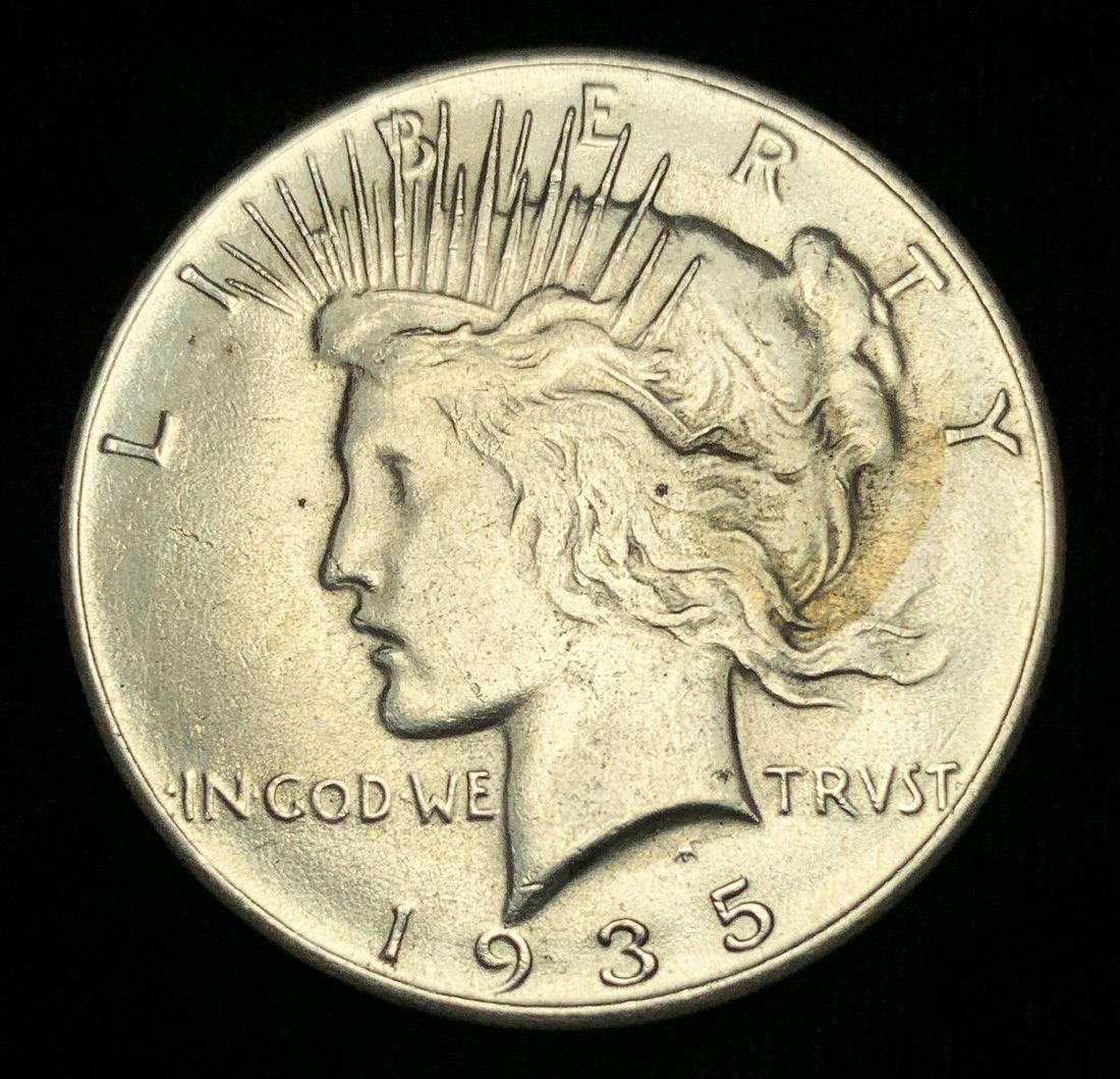 1935-P XF PEACE SILVER DOLLAR (1 of 2)