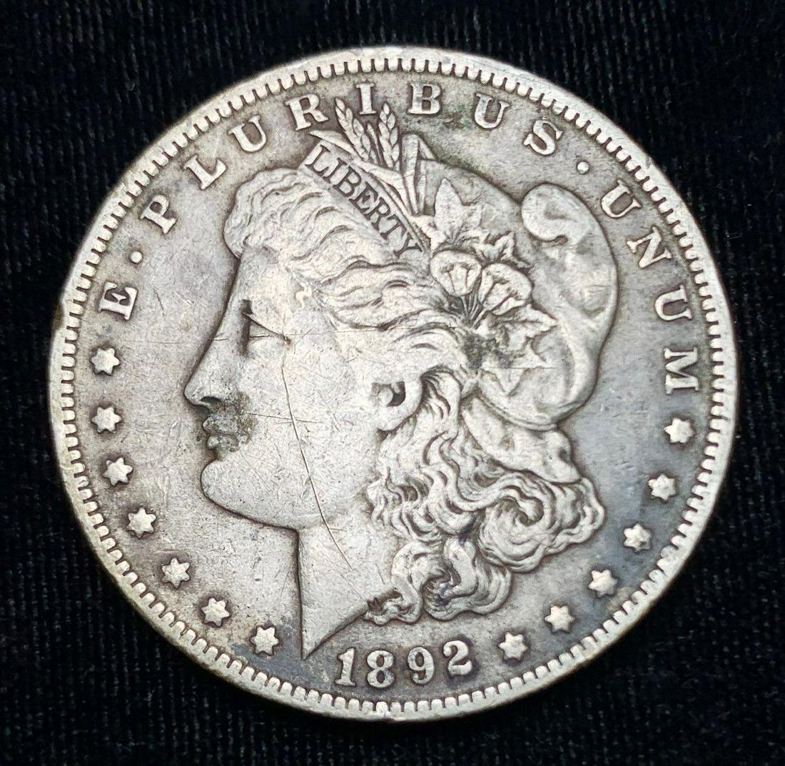 1892-O VF MORGAN SILVER DOLLAR BETTER DATE (1 of 2)