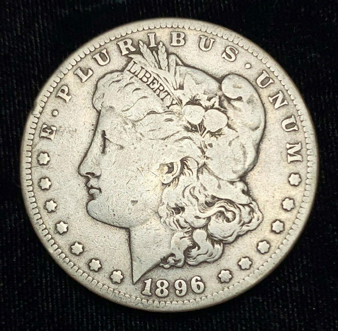 1896-S MORGAN SILVER DOLLAR FINE DETAIL BETTER DATE (1 of 2)