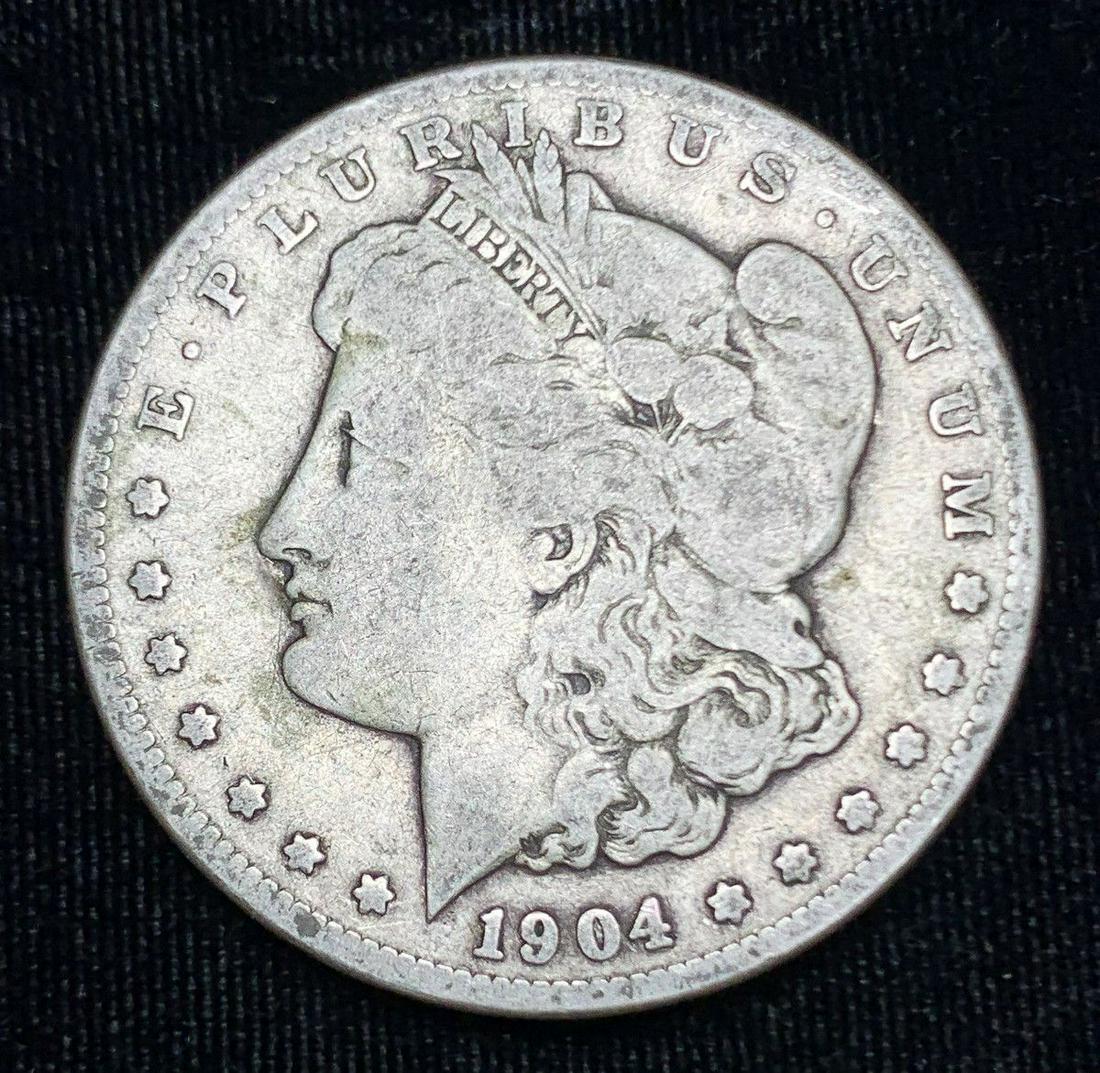 1904-S MORGAN BETTER DATE SILVER DOLLAR VERY GOOD (1 of 2)
